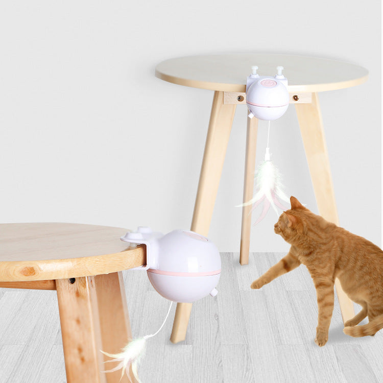Smart cat toy ball with teaser wand by The Pet Hub Co