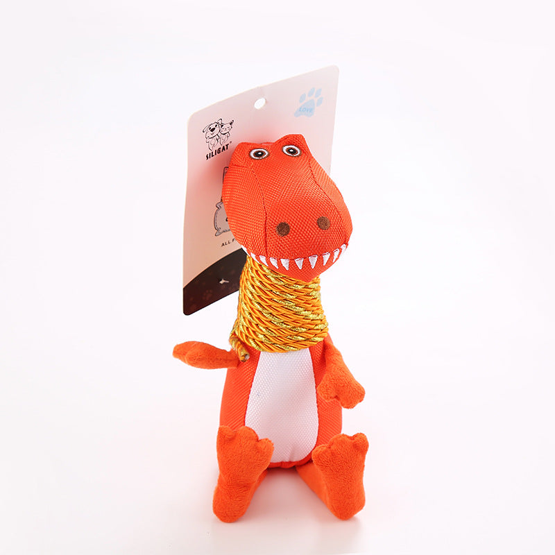 Plush dinosaur dog toy - view 3