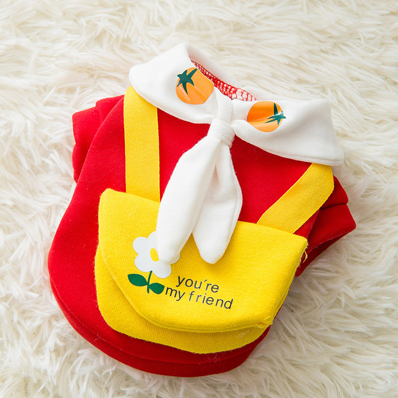 Cute Dog Sweater Cartoon Pet Clothes for Autumn Winter Warm Comfort