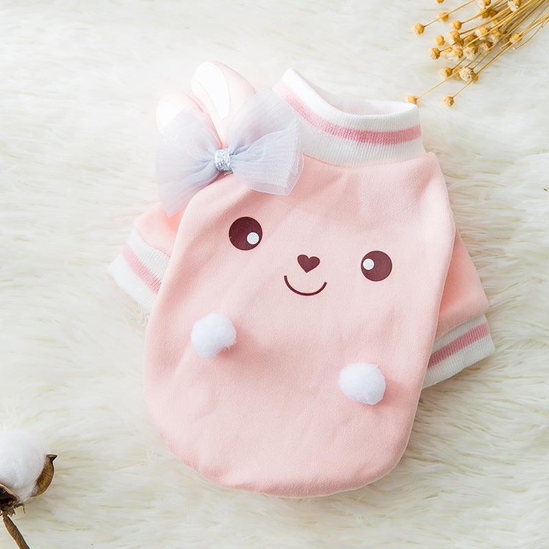 Cute Dog Sweater Cartoon Pet Clothes for Autumn Winter Warm Comfort