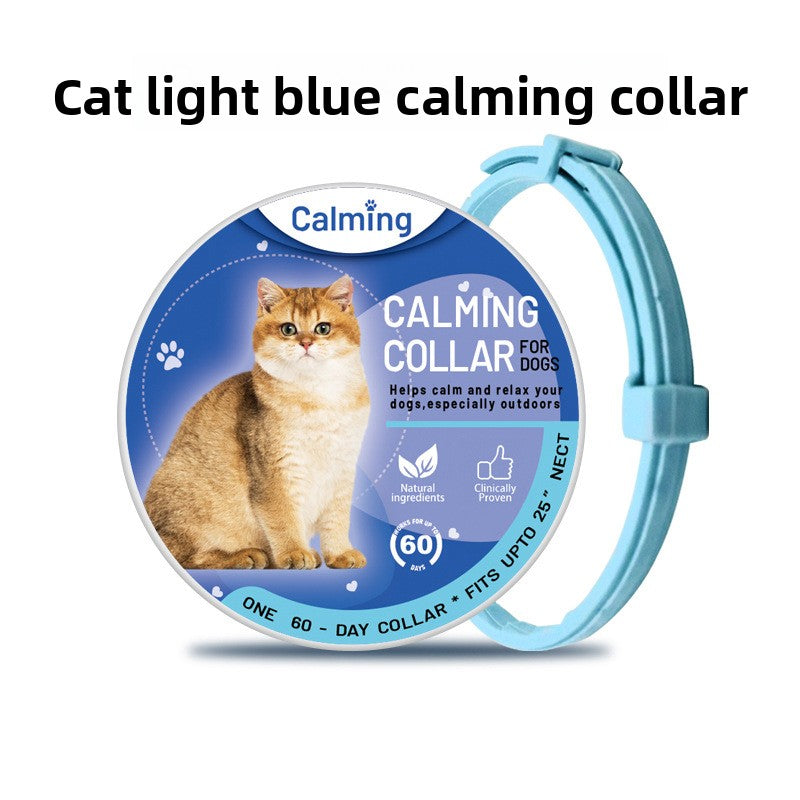 Adjustable Pet Calming Collar for Cats and Dogs