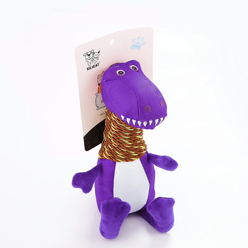 Plush dinosaur dog toy - view 5