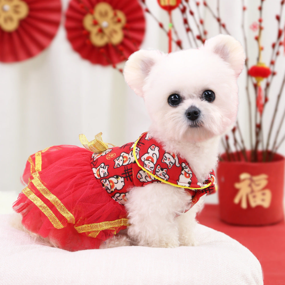 New Year fleece pet dress - view 3