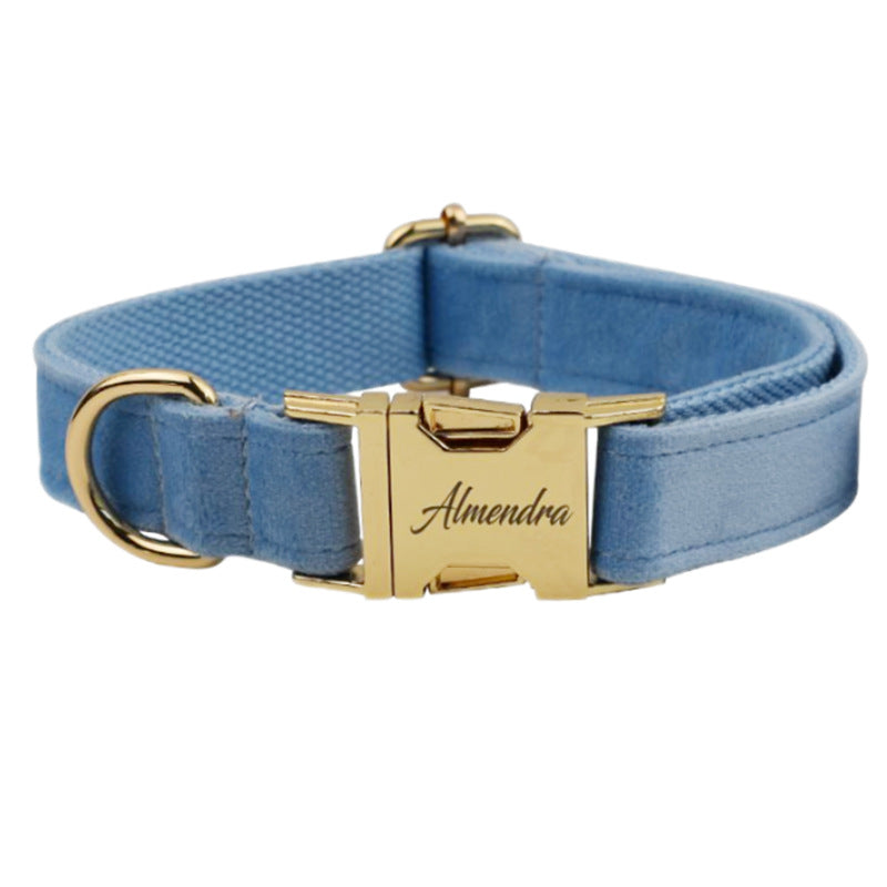 Adjustable Velvet Pet Collar Set