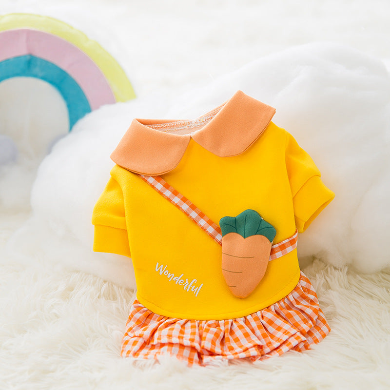 Cute Dog Sweater Cartoon Pet Clothes for Autumn Winter Warm Comfort
