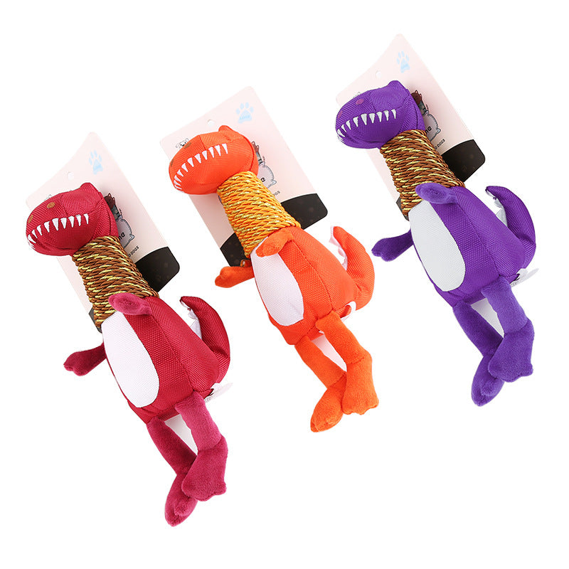Plush dinosaur dog toy - view 7