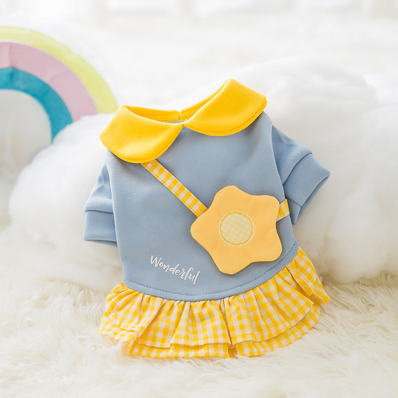Cute Dog Sweater Cartoon Pet Clothes for Autumn Winter Warm Comfort