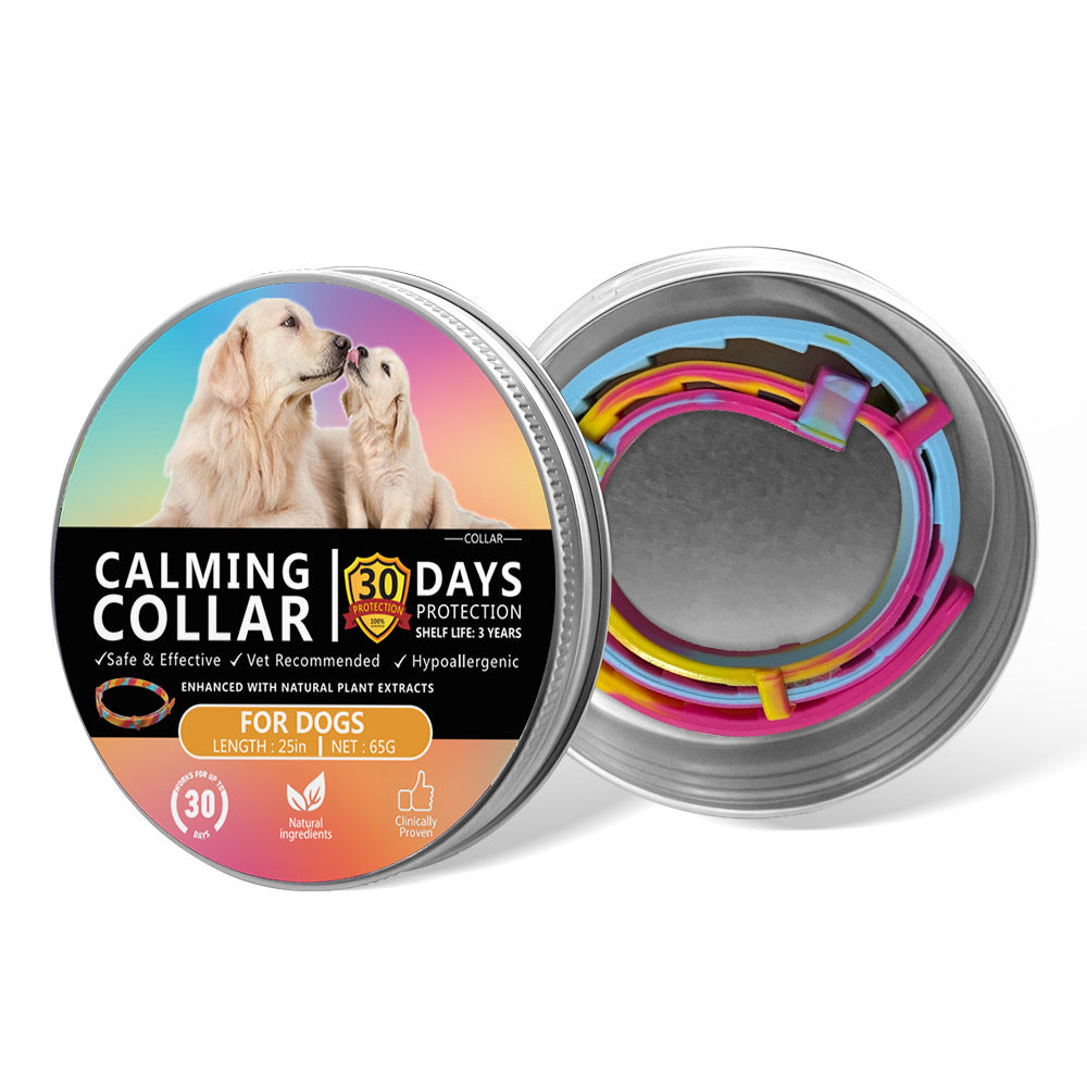 Adjustable Pet Calming Collar for Cats and Dogs