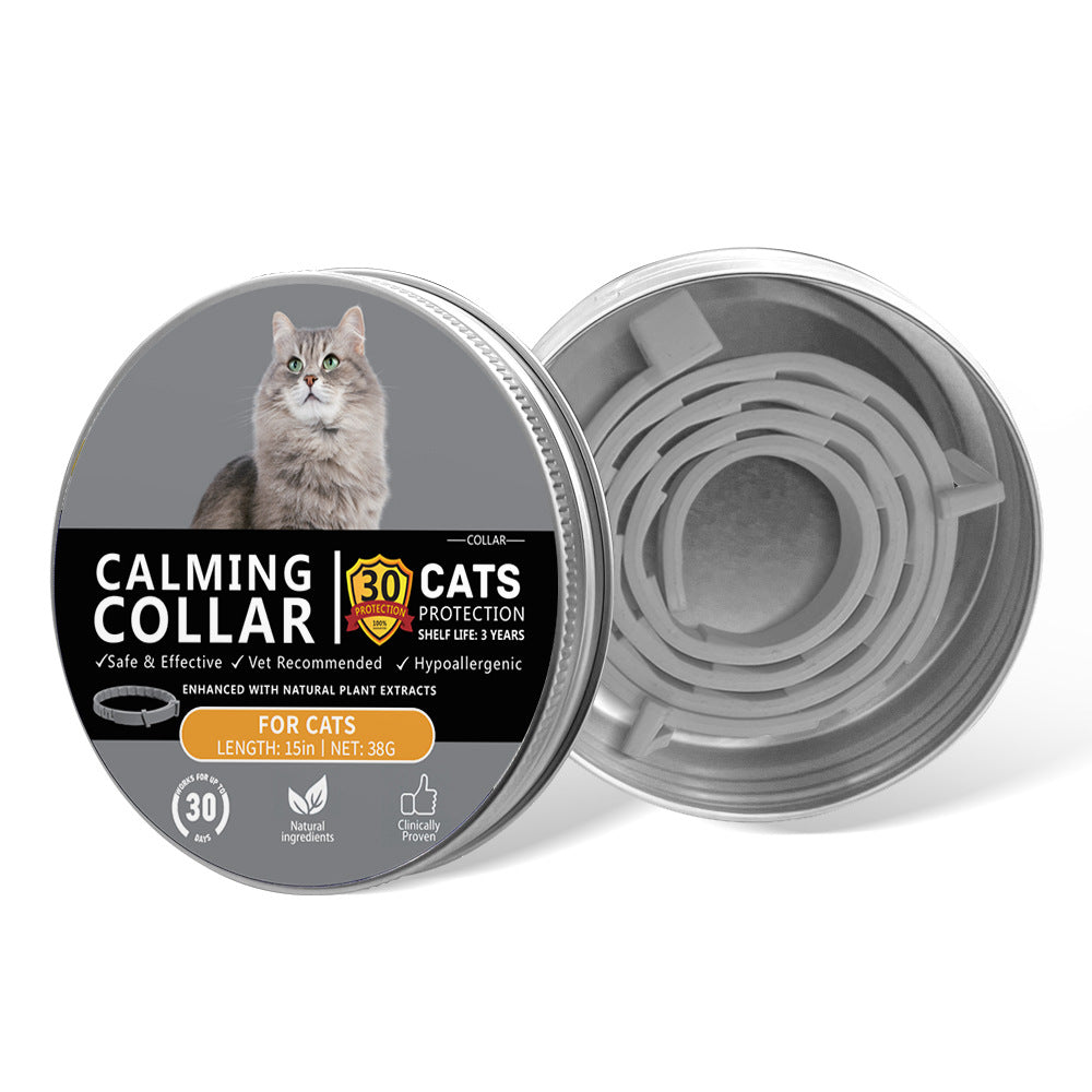 Adjustable Pet Calming Collar for Cats and Dogs