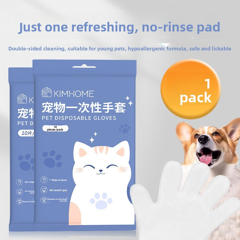 Disposable Pet Cleaning Gloves