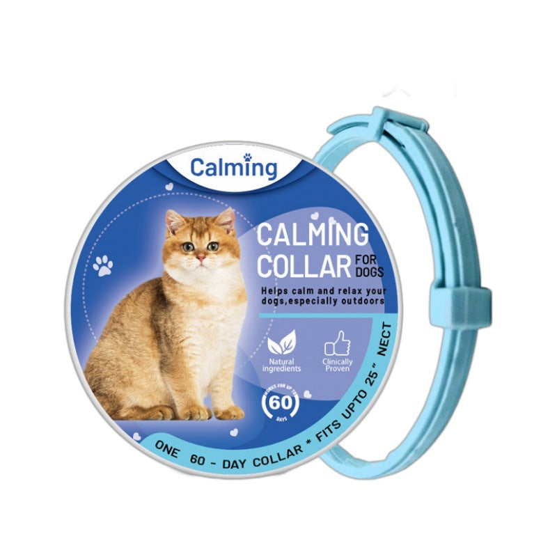 Adjustable Pet Calming Collar for Cats and Dogs