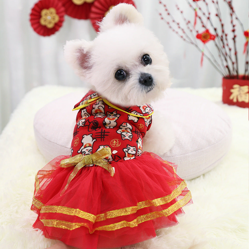 New Year fleece pet dress - view 7
