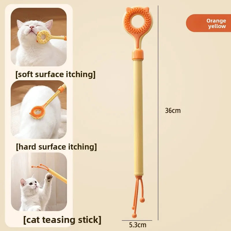 2-in-1 Retractable Teaser Wand & Massager