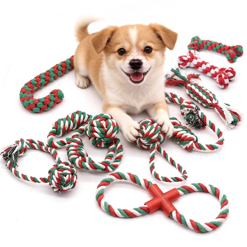 Christmas Rope Chew Toy for Dogs