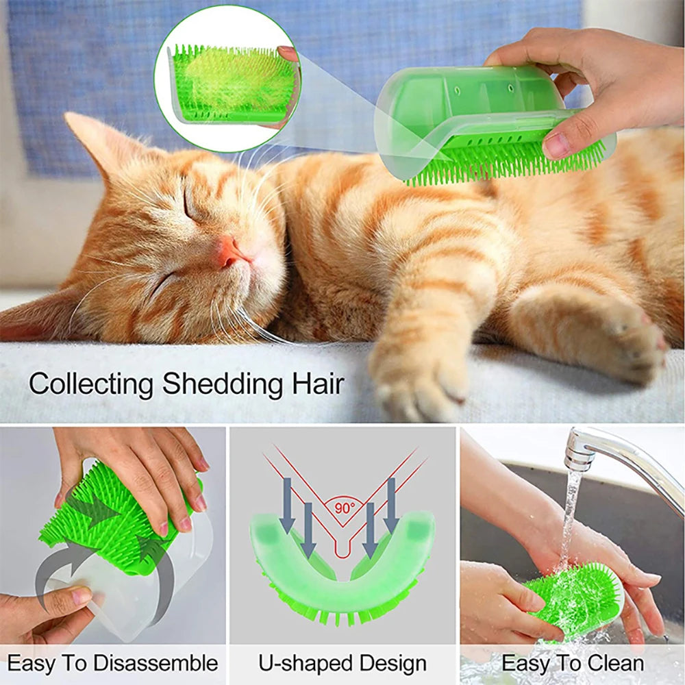 Corner Self-Groomer & Scratcher for Cats
