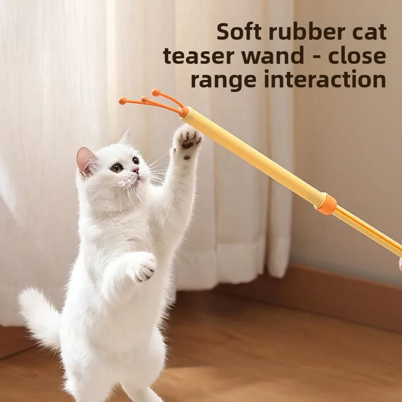 2-in-1 Retractable Teaser Wand & Massager