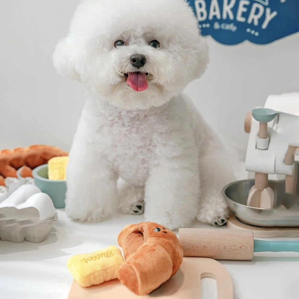 Croissant Plush Squeaky Toy