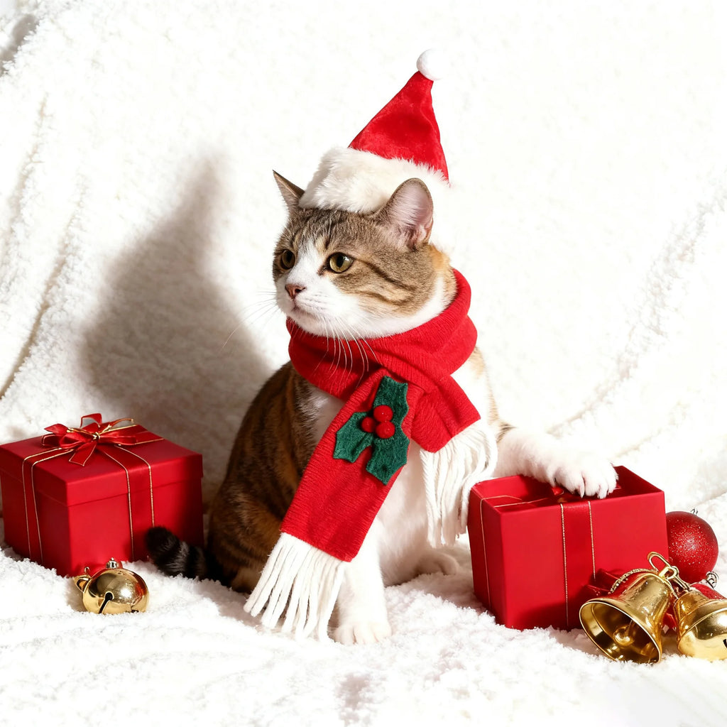 Christmas Santa Hat & Scarf Set