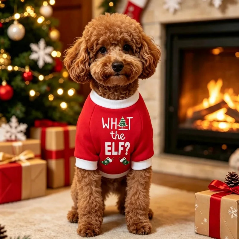 Christmas Print Pet Sweatshirt