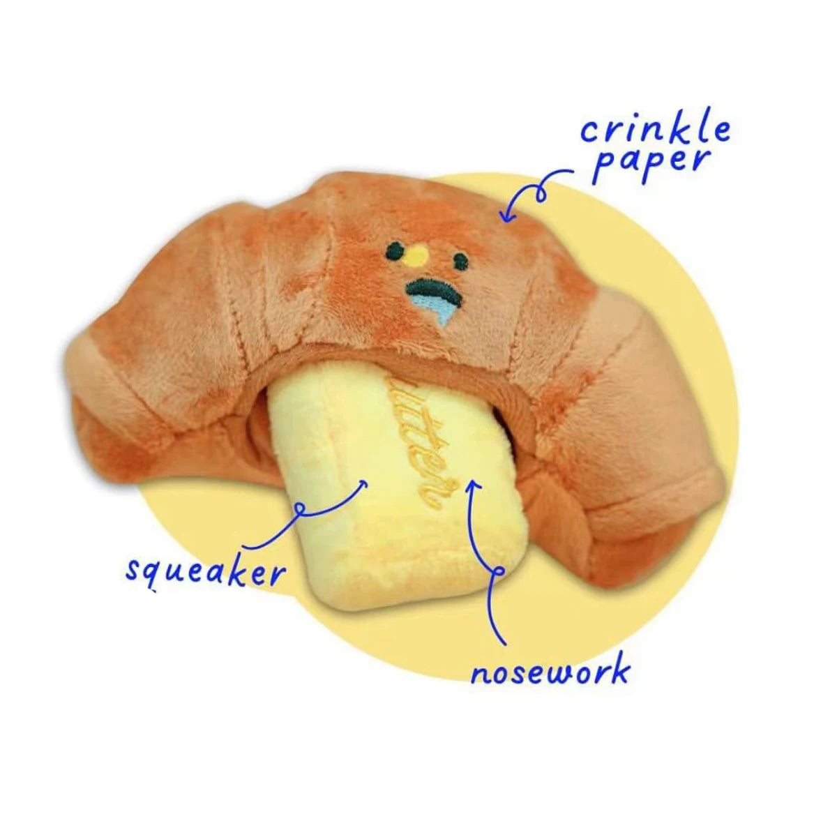 Croissant Plush Squeaky Toy