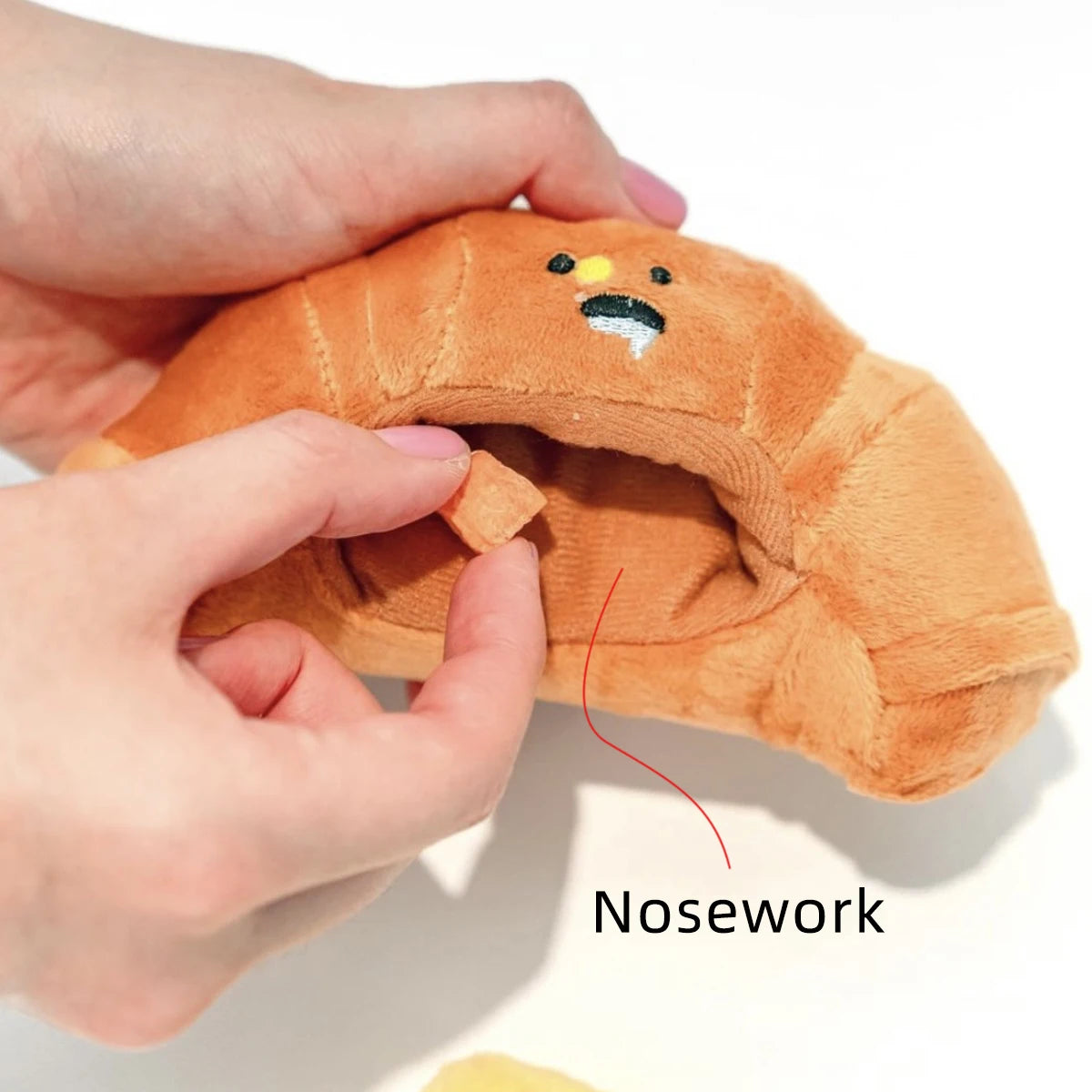 Croissant Plush Squeaky Toy