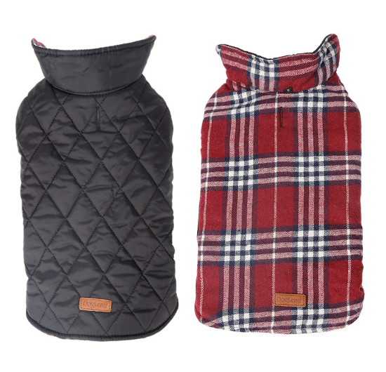 Reversible plaid dog jacket - view 9