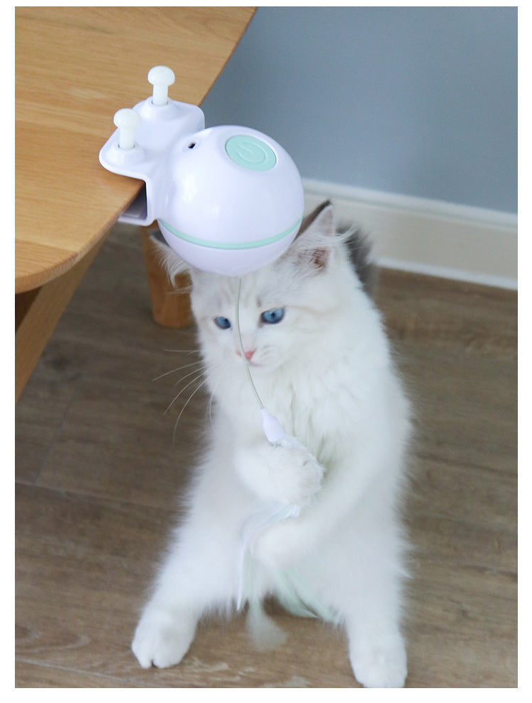 Smart cat toy ball with teaser wand - view 3