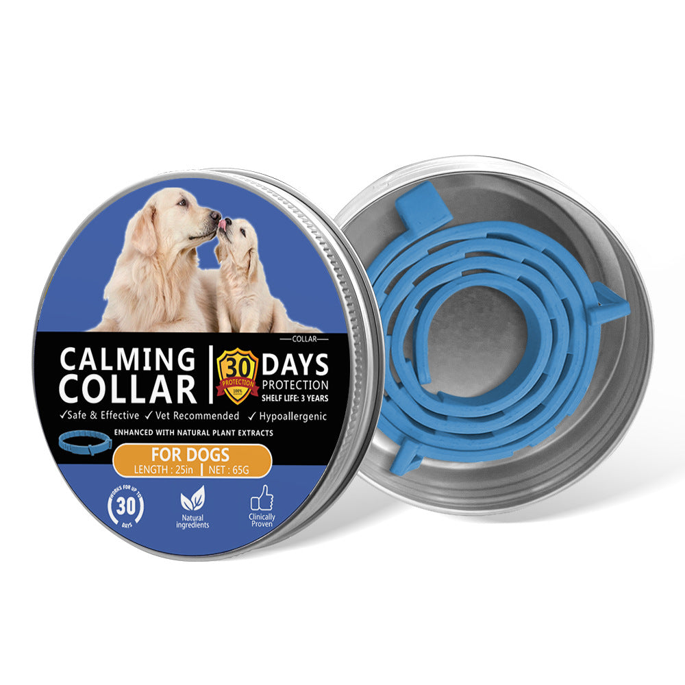 Adjustable Pet Calming Collar for Cats and Dogs