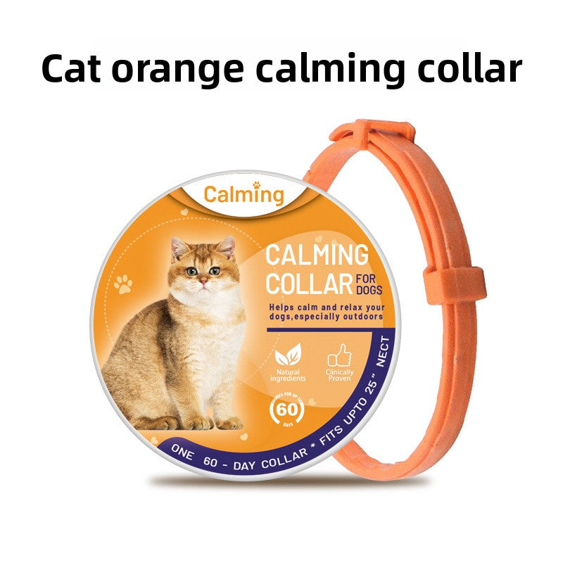 Adjustable Pet Calming Collar for Cats and Dogs