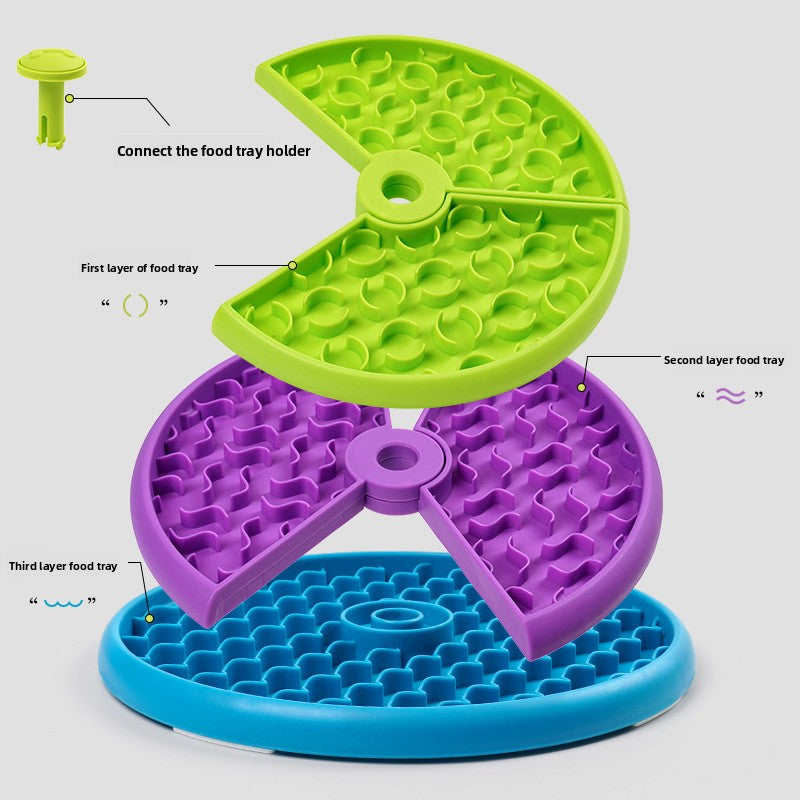 Three-Layer Slow-Feeding Pet Bowl
