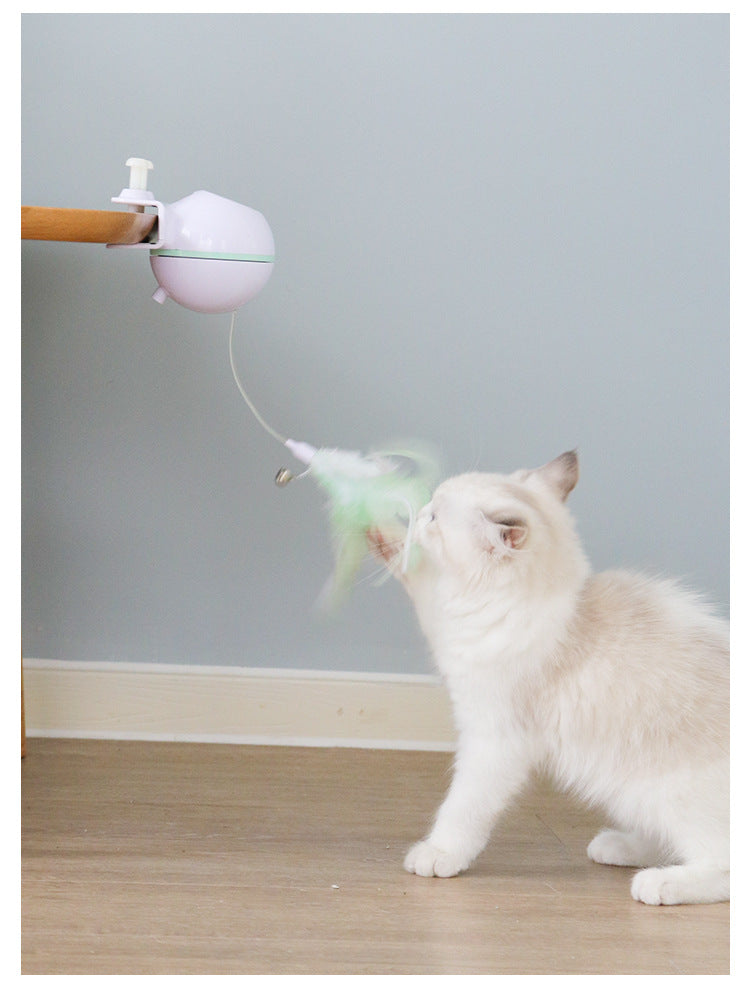 Smart cat toy ball with teaser wand - view 5