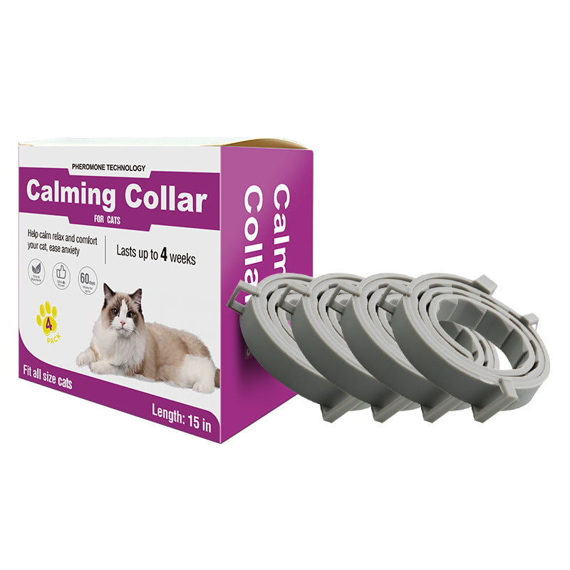 Adjustable Pet Calming Collar for Cats and Dogs