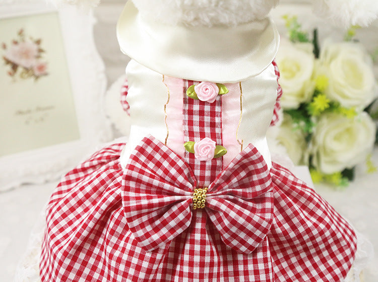 British plaid cotton dog clothes - view 4