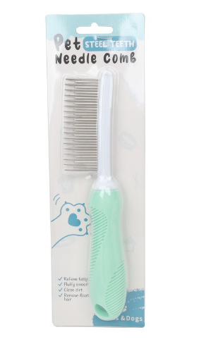 Pet Grooming Comb Needle Brush for Dog Cat Fur Shedding and Cleaning