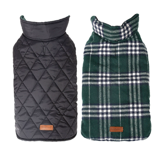 Reversible plaid dog jacket - view 8